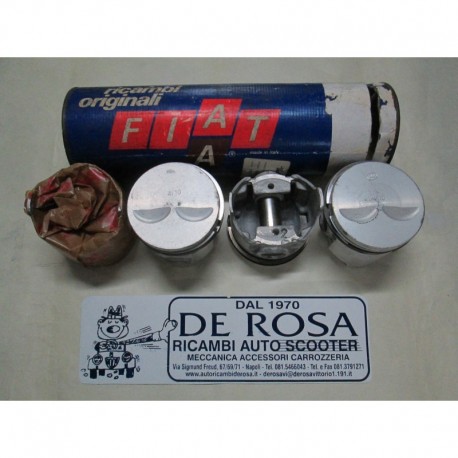 Serie pistoni completi maggiorati + 0,4 Fiat 128 1100 cc